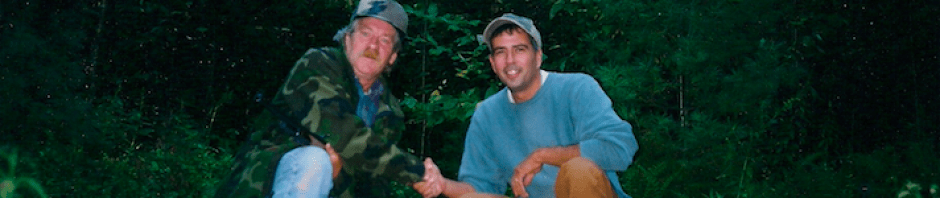 Kevin and Man Shaking Hands with Bear